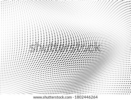 Abstract halftone wave dotted background