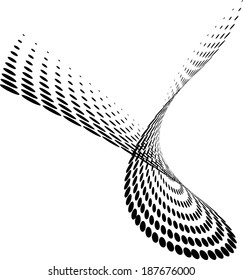 Abstract halftone wave, illustration vector design.