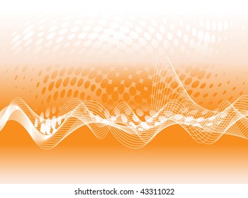  Abstract halftone wave line background. Vector illustration.