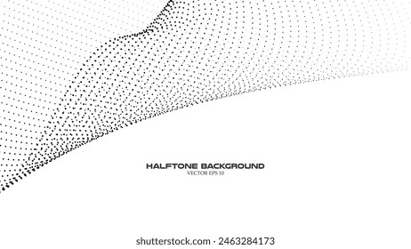 Abstract halftone wave pattern background for backdrop or wallpaper