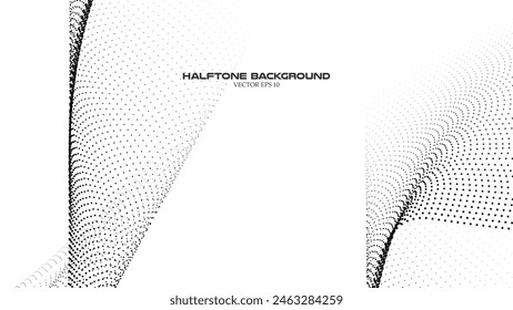 Abstract halftone wave pattern background for backdrop or wallpaper