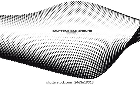 Abstract halftone wave pattern background for backdrop or wallpaper