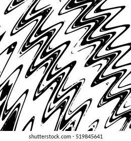 Abstract halftone wave pattern. Geometric line black and white ornament. Ornamental stylish background. Abstract vector stripe tile texture