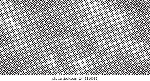 Abstract halftone waves dotted background. Futuristic twisted grunge pattern, dots, circles.