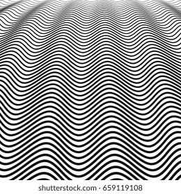 abstract halftone waves. vector graphic background for design