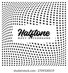 Abstract Halftone Wavy Background with Dynamic Dotted Pattern for Modern Visuals