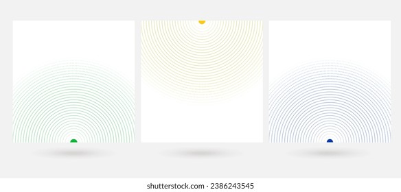  Abstract halftone white background set in three colors 