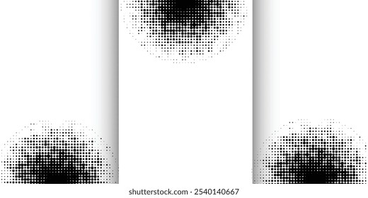abstract halftone white background set in three colors. vector ilustration