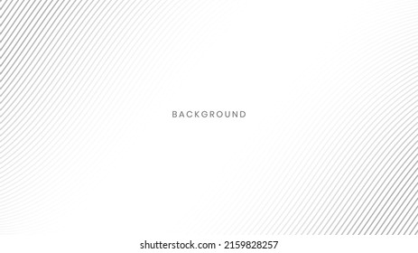 Abstract halftone white gray wavy striped line background vector. Presentation banner, wallpaper, social media, art cover editable layout illustration template.