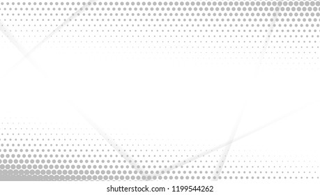 Abstract Halftone White And Grey Dots Background. EPS10 Vector