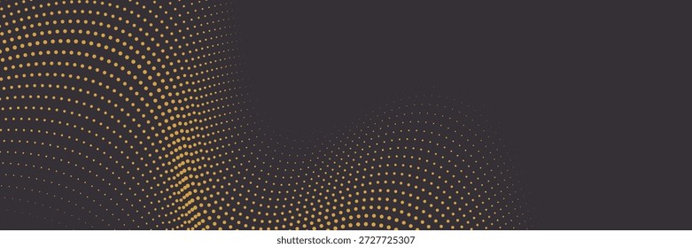 Abstractas composición ondulatoria de semitonos con líneas doradas para el fondo. Gradientes geométricos de semitonos. Onda puntual futurista. Fondo Abstractas con una onda dinámica