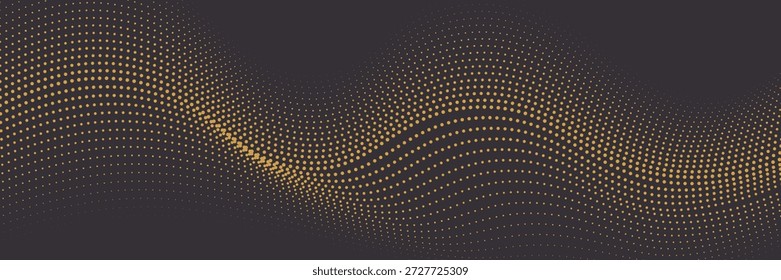Abstractas composición ondulatoria de semitonos con líneas doradas para el fondo. Gradientes geométricos de semitonos. Onda puntual futurista. Fondo Abstractas con una onda dinámica