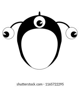 Abstract halloween alien costume. Vector illustration design