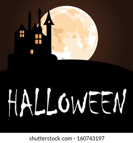 abstract halloween background with dark terror objects