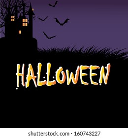 abstract halloween background with dark terror objects