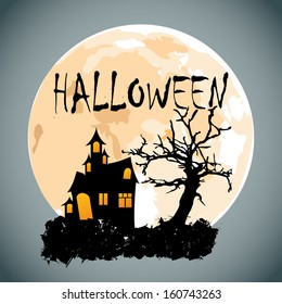 abstract halloween background with dark terror objects