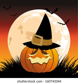 abstract halloween background with dark terror objects