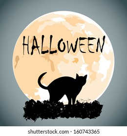 abstract halloween background with dark terror objects