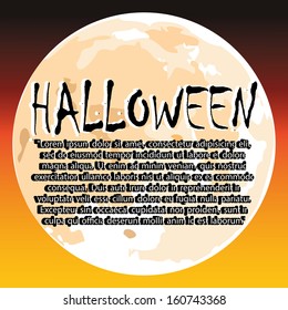 abstract halloween background with dark terror objects