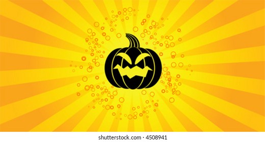 Abstract halloween background with pumpkin vector illustration