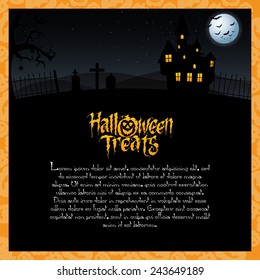 abstract halloween background with some special objects