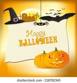 Abstract halloween background, vector illustration