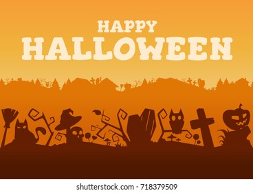 abstract halloween background, vector illustration