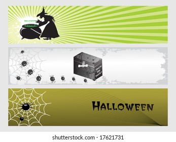 abstract halloween banner series set