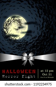 Abstract of Halloween to be the Spooky or The Horror  Banner Template Scene Background, Vector and illustration, eps 10