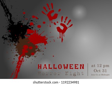 Abstract of Halloween to be the Spooky or The Horror  Banner Template Scene Background, Vector and illustration, eps 10