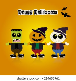 abstract halloween costumes on a special background