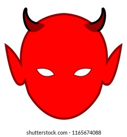 Abstract halloween demon mask. Vector illustration design
