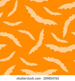 abstract halloween flat bat silhouette seamless pattern
