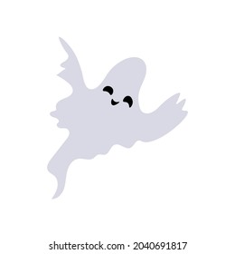 Abstract halloween ghost face silhouette for celebration design