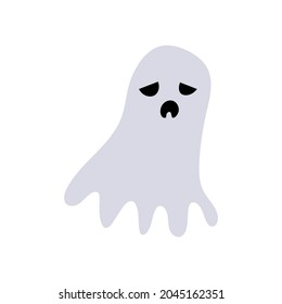 Abstract halloween ghost face silhouette for celebration design