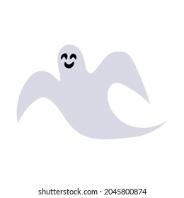 Abstract halloween ghost face silhouette for celebration design