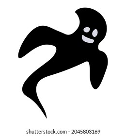 Resumen de fantasma de halloween con silueta de cara para diseño de celebración
