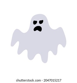 Abstract halloween ghost face silhouette for celebration design