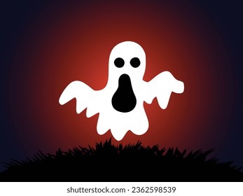 Abstract Halloween ghost vector illustration