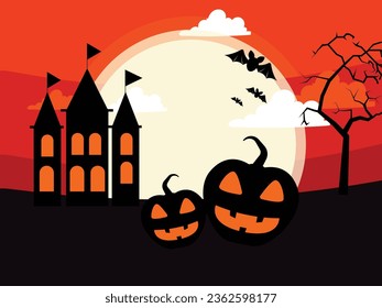 abstract Halloween gravestone vector background illustration
