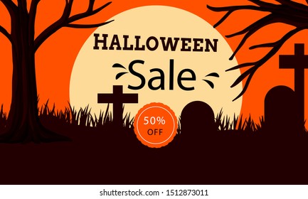 Abstract halloween massive sale background  