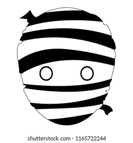 Abstract halloween mummy mask. Vector illustration design