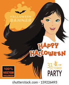 Abstract Halloween party template. Vector illustration