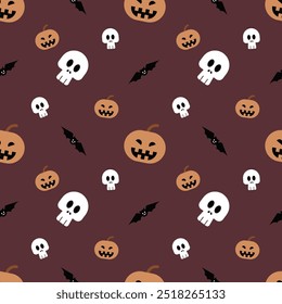 Abstract halloween pattern design background. Vector illustration.
