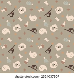 Abstract halloween pattern design background. Vector illustration.