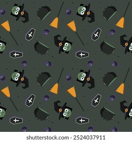 Fondo Abstractas del diseño del patrón de Halloween. Ilustración vectorial.
