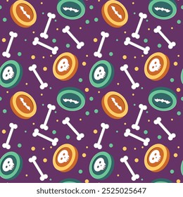Abstract halloween pattern design background. Vector illustration.