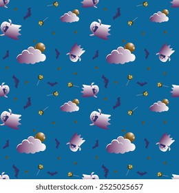 Abstract halloween pattern design background. Vector illustration.
