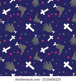 Abstract halloween pattern design background. Vector illustration.