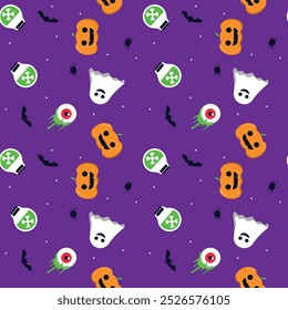 Abstract halloween pattern design background. Vector illustration.